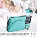 YM007 Ring Holder Card Bag Skin Feel Phone Case, For iPhone 11 Pro, For iPhone X / XS, For iPhone XR - Image 5