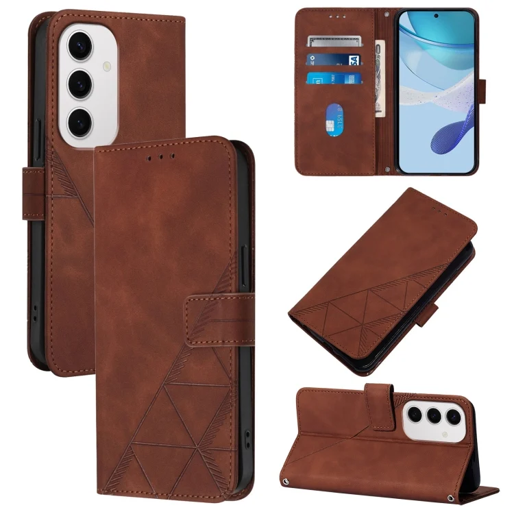 Crossbody 3D Embossed Flip Leather Phone Case, For Samsung Galaxy S24 FE 5G, For Samsung Galaxy M35, For Samsung Galaxy A55