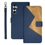 idewei Two-color Splicing Leather Phone Case, For Samsung Galaxy A05s, For Samsung Galaxy M34 5G