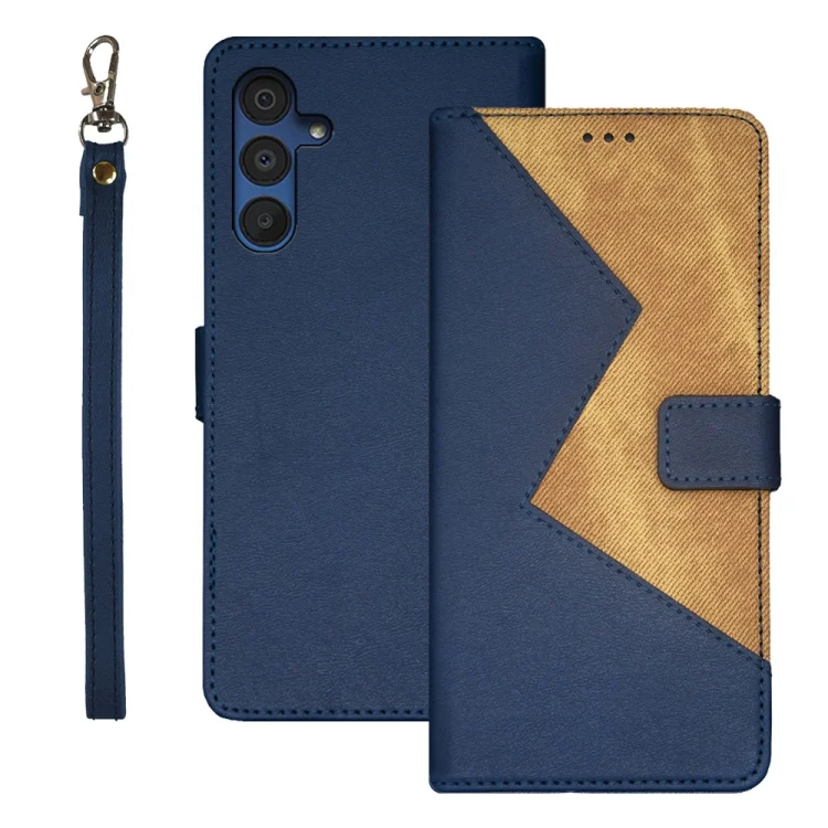 idewei Two-color Splicing Leather Phone Case, For Samsung Galaxy A15 5G, For Samsung Galaxy A55 5G, For Samsung Galaxy A35 5G