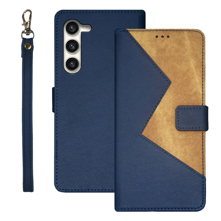 idewei Two-color Splicing Leather Phone Case, For Samsung Galaxy S24 5G, For Samsung Galaxy A05