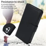 Multi-Card Wallet RFID Leather Phone Case, For iPhone 16, For iPhone 15 Pro Max - Image 6