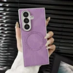 Skin Feel Leather Texture MagSafe Pearlescent Paint Shockproof Phone Case, For Samsung Galaxy Z Fold7 5G, For Samsung Galaxy Z Flip7 5G, For Samsung Galaxy Z Fold5, For Samsung Galaxy Z Flip5 - Image 2