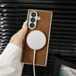 Skin Feel Leather Texture MagSafe Pearlescent Paint Shockproof Phone Case, For Samsung Galaxy Z Fold7 5G, For Samsung Galaxy Z Flip7 5G, For Samsung Galaxy Z Fold5, For Samsung Galaxy Z Flip5 - Image 6