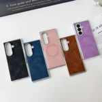 Skin Feel Leather Texture MagSafe Pearlescent Paint Shockproof Phone Case, For Samsung Galaxy Z Fold7 5G, For Samsung Galaxy Z Flip7 5G, For Samsung Galaxy Z Fold5, For Samsung Galaxy Z Flip5 - Image 8