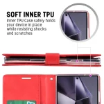 GOOSPERY BLUE MOON Crazy Horse Texture Leather Phone Case, For Samsung Galaxy S24 Ultra 5G, For Samsung Galaxy S24+ 5G - Image 5