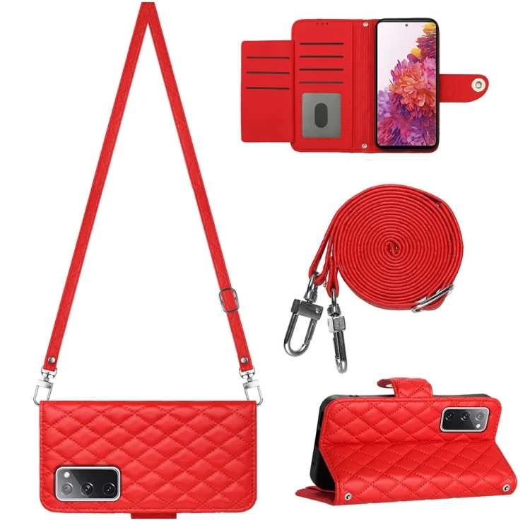 Rhombic Texture Flip Leather Phone Case with Long Lanyard, For Samsung Galaxy S20 FE, For Samsung Galaxy A23 4G / F23 5G, For Samsung Galaxy A53 5G