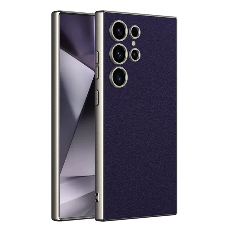 GKK Metal Paint Skin Feel Leather Full Coverage Phone Case, For Samsung Galaxy S24 Ultra 5G