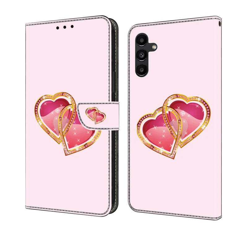 Crystal Painted Leather Phone case, For Samsung Galaxy A15 5G, For Samsung Galaxy A55 5G