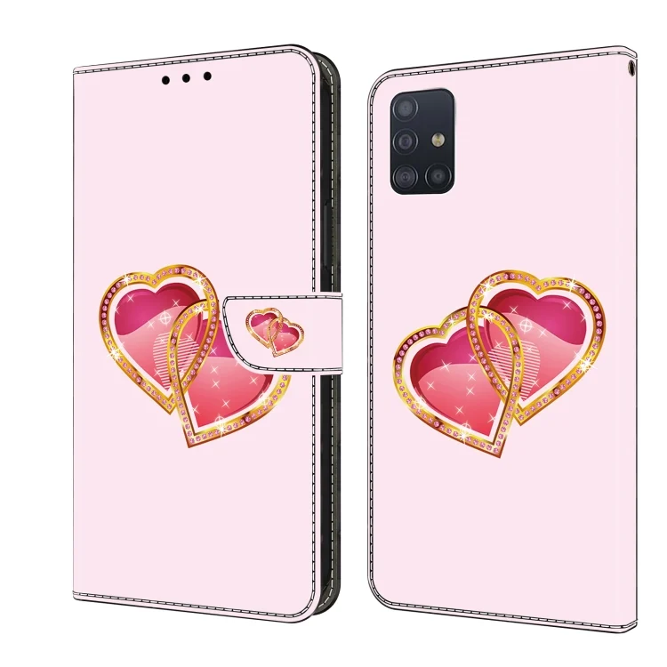 Crystal Painted Leather Phone case, For Samsung Galaxy A51 4G, For Samsung Galaxy A70/A70s