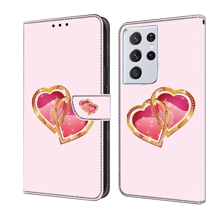 Crystal Painted Leather Phone case, For Samsung Galaxy S21 Ultra 5G, For Samsung Galaxy Note20 Ultra 5G