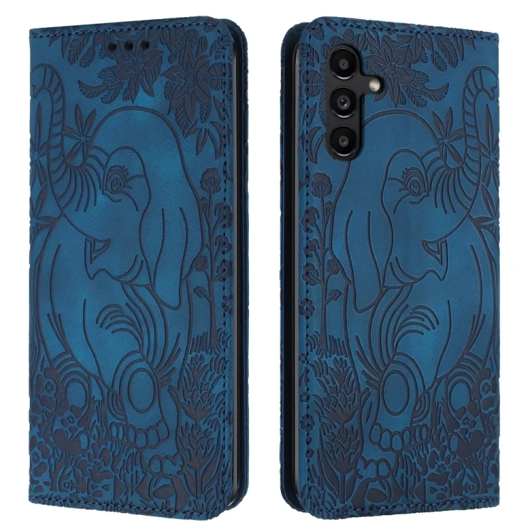 Retro Elephant Embossed Leather Phone Case, For Samsung Galaxy A55 5G, For Samsung Galaxy A35 5G, For Samsung Galaxy S24 Ultra 5G, For Samsung Galaxy S24+ 5G, For Samsung Galaxy S24 5G
