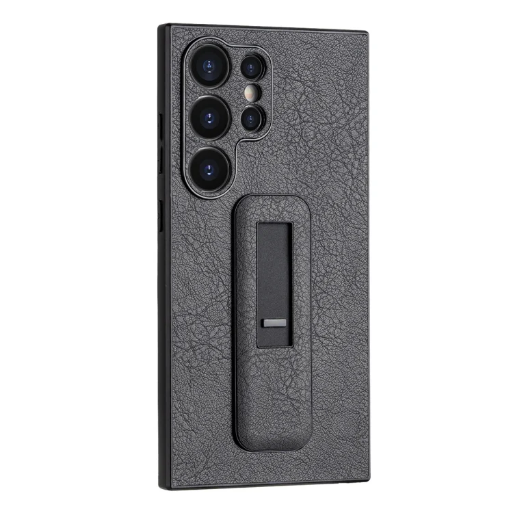 PU Leather Push-pull Bracket Shockproof Phone Case, For Samsung Galaxy S24 Ultra 5G, For Samsung Galaxy S24+ 5G