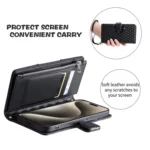 Glitter Lattice Zipper Wallet Leather Phone Case, For iPhone 15 Plus, For iPhone 15, For iPhone 14 Plus, For iPhone 14, For iPhone 14 Pro - Image 6
