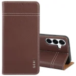 GEBEI Top-grain Horizontal Flip Leather Phone Case, For Samsung Galaxy S25 5G, For Samsung Galaxy S25+ 5G, For Samsung Galaxy S25 Ultra 5G, For Samsung Galaxy S24 Ultra 5G, For Samsung Galaxy S24+ 5G