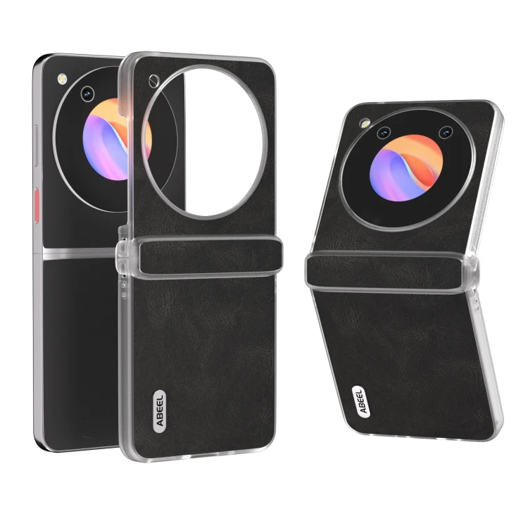 ABEEL Three Parts Frosted Transparent Frame Hinge Retro Texture PU Phone Case, For Samsung Galaxy S24 Ultra 5G