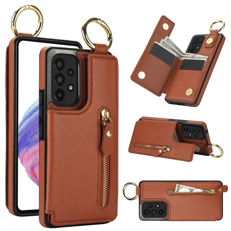 Litchi Texture Zipper Double Buckle Card Bag Phone Case, For Samsung Galaxy A73 5G, For Samsung Galaxy A13 4G/5G, For Samsung Galaxy S22+ 5G