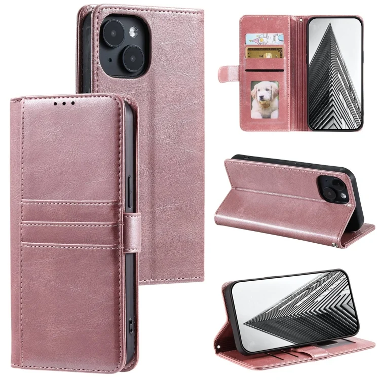 Simple 6-Card Wallet Leather Phone Case, For iPhone 14, For iPhone 14 Pro
