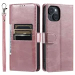 Simple 6-Card Wallet Leather Phone Case, For iPhone 14, For iPhone 14 Pro - Image 4