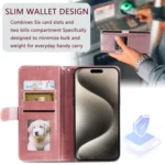 Simple 6-Card Wallet Leather Phone Case, For iPhone 13 Pro Max, For iPhone 13 Pro - Image 6