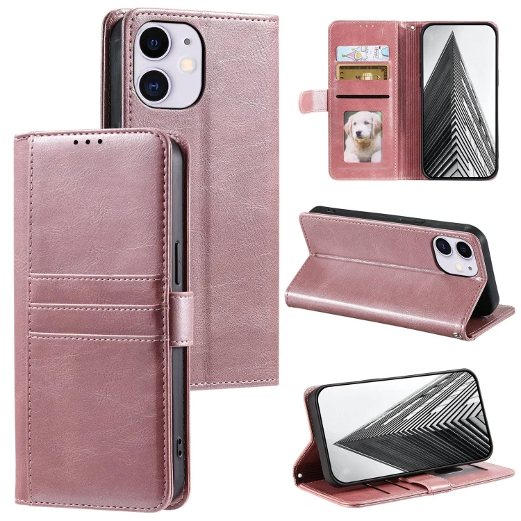 Simple 6-Card Wallet Leather Phone Case, For iPhone 11, For iPhone 11 Pro