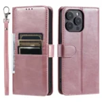 Simple 6-Card Wallet Leather Phone Case, For iPhone 16 Pro, For iPhone 15 Pro Max - Image 3