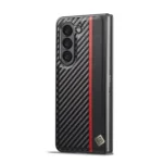 LC.IMEEKE 3 in 1 Carbon Fiber Texture Shockproof Phone Case, For Samsung Galaxy Z Fold7 5G, For Samsung Galaxy Z Flip7 5G, For Samsung Galaxy Z Flip6 5G, For Samsung Galaxy Z Fold6 5G - Image 4