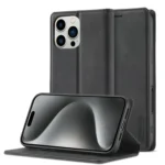 LC.IMEEKE Strong Magnetism Microfiber Leather Phone Case, For iPhone 16 Pro Max, For iPhone 16 Pro, For iPhone 16 Plus, For iPhone 16