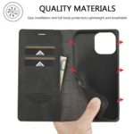LC.IMEEKE Strong Magnetism Microfiber Leather Phone Case, For iPhone 16 Pro Max, For iPhone 16 Pro, For iPhone 16 Plus, For iPhone 16 - Image 3