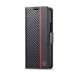 LC.IMEEKE Carbon Fiber Leather Phone Case, For Samsung Galaxy Z Fold7 5G, For Samsung Galaxy Z Flip7 5G, For Samsung Galaxy Z Flip6 5G, For Samsung Galaxy Z Fold6 5G - Image 2