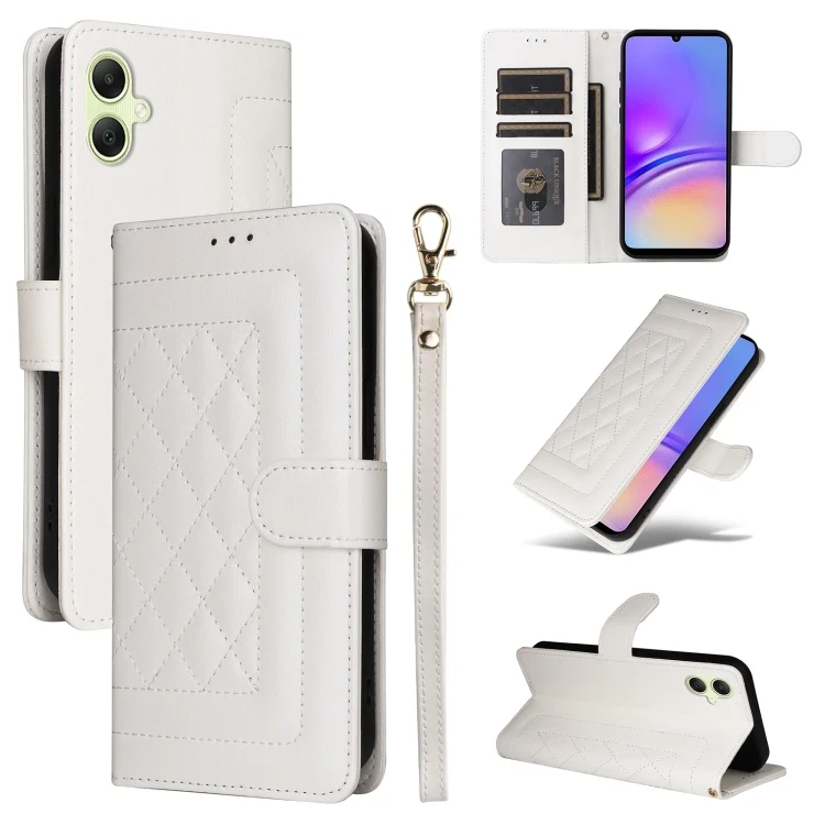 Diamond Lattice Leather Flip Phone Case, For Samsung Galaxy A05, For Samsung Galaxy A05s