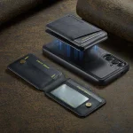 Fierre Shann Cowhide Vertical Flip Magnetic Card Holder Phone Case, For Samsung Galaxy S24 FE 5G, For Samsung Galaxy S24 Ultra 5G, For Samsung Galaxy S24+ 5G - Image 2