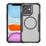 Carbon Fiber Texture MagSafe Translucent Phone Case, For iPhone 11, For iPhone 11 Pro