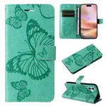 3D Butterfly Embossed Pattern Flip Leather Phone Case, For iPhone 16 Plus, For iPhone 16