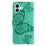 3D Butterfly Embossed Pattern Flip Leather Phone Case, For iPhone 16 Plus, For iPhone 16 - Image 3