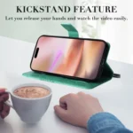 3D Butterfly Embossed Pattern Flip Leather Phone Case, For iPhone 16 Plus, For iPhone 16 - Image 6