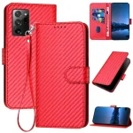 YX0070 Carbon Fiber Buckle Leather Phone Case with Lanyard, For Samsung Galaxy Note20, For Samsung Galaxy A01 / M01