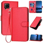 YX0070 Carbon Fiber Buckle Leather Phone Case with Lanyard, For Samsung Galaxy A42 5G, For Samsung Galaxy Note20 Ultra