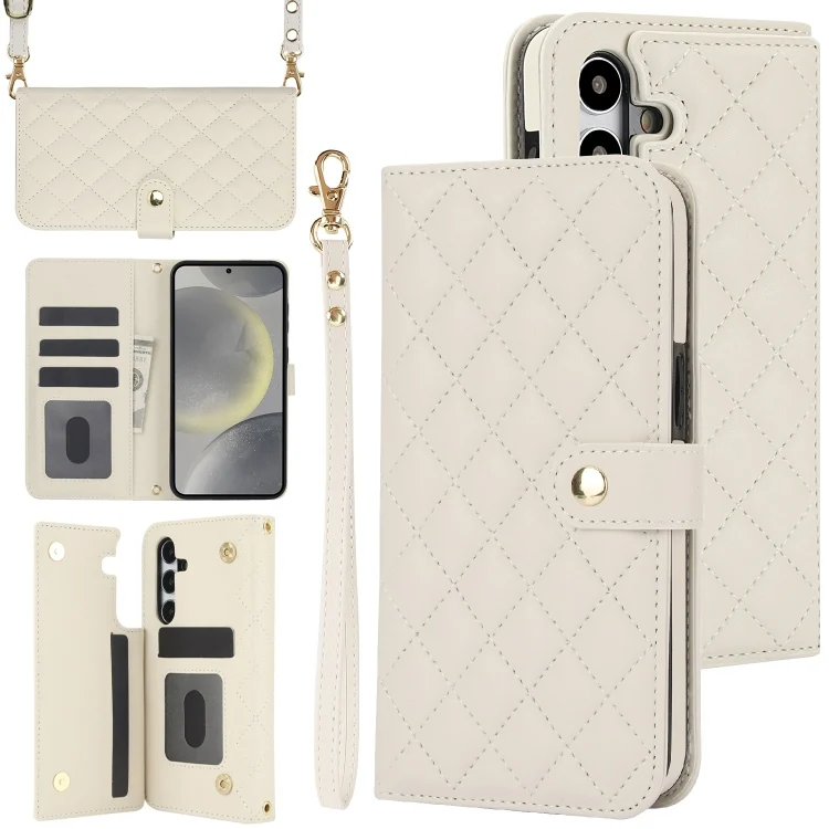 Crossbody Multifunction Rhombic Leather Phone Case, For Samsung Galaxy A14 4G/5G, For Samsung Galaxy A54 5G