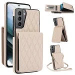 YM015 Crossbody Rhombic Card Bag RFID Phone Case, For Samsung Galaxy S21+ 5G, For Samsung Galaxy S21 Ultra 5G