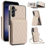 YM015 Crossbody Rhombic Card Bag RFID Phone Case, For Samsung Galaxy S25 5G, For Samsung Galaxy S25+ 5G, For Samsung Galaxy S25 Ultra 5G