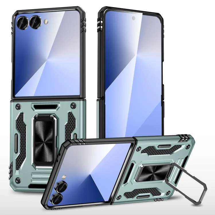 Armor PC + TPU Camera Shield Phone Case, For Samsung Galaxy Z Flip7 5G, For Samsung Galaxy Z Flip6 / Flip7 FE