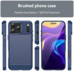 Brushed Texture Carbon Fiber TPU Phone Case, For iPhone 17 Pro Max, For iPhone 17 Pro, For iPhone 17, For iPhone 17 Air, For iPhone 16e, For iPhone 16 Pro Max - Image 2