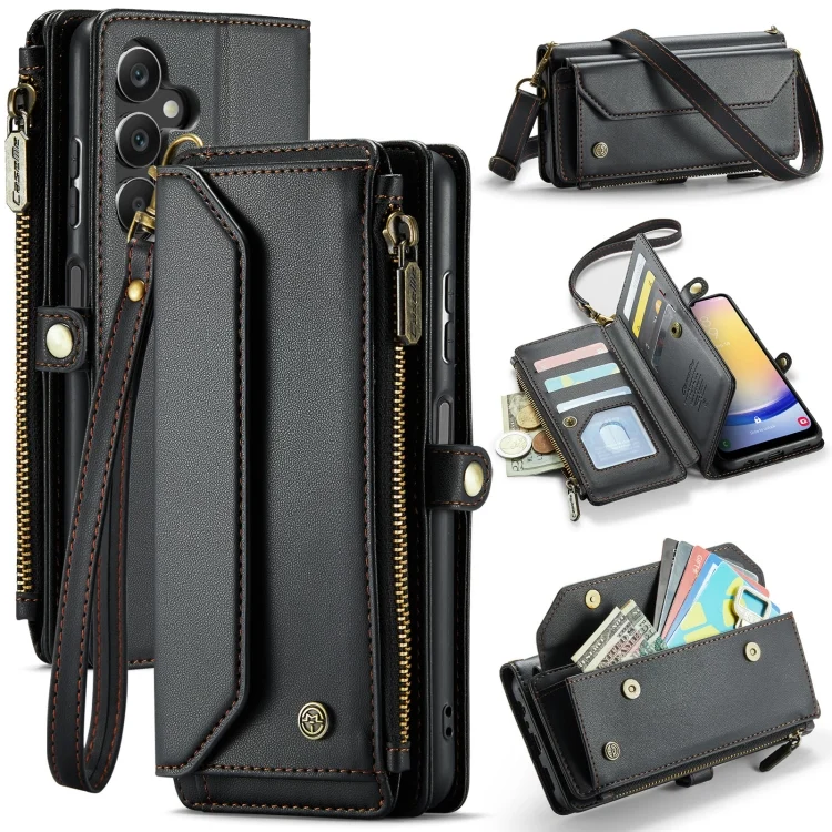 CaseMe C36 Card Slots Zipper Wallet RFID Anti-theft Leather Phone Case, For Samsung Galaxy A25, For Samsung Galaxy A55 5G, For Samsung Galaxy A35 5G, For Samsung Galaxy S24 Ultra 5G