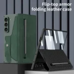 GKK Integrated Armor Flip Leather Case with Pen Slot, Stylus Not Included, For Samsung Galaxy Z Fold7 5G, For Samsung Galaxy Z Fold6 - Image 2