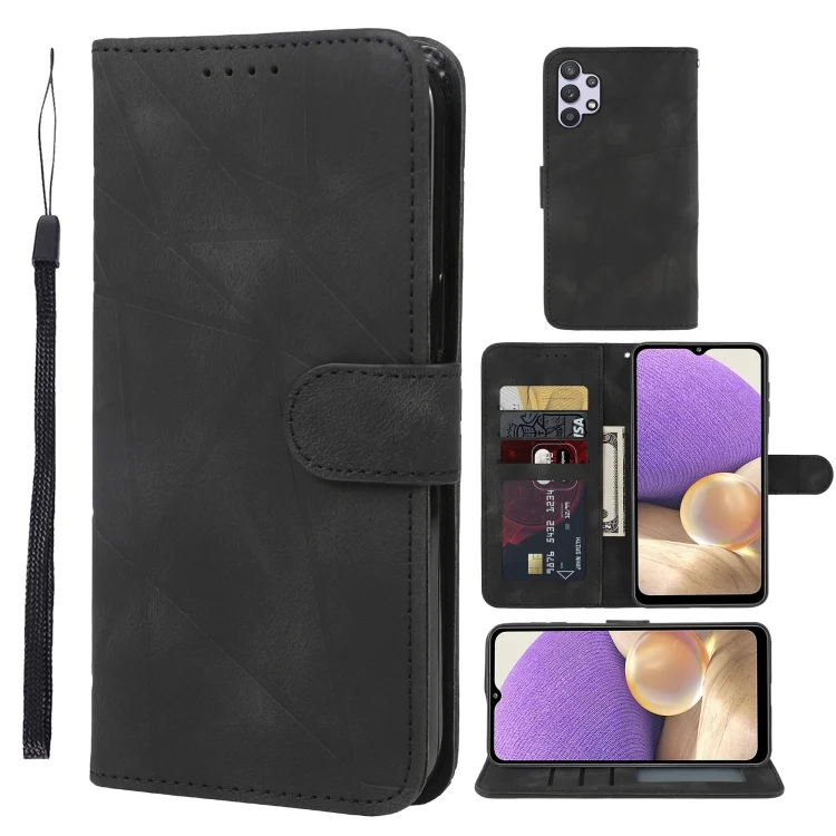 Skin Feel Geometric Lines Leather Phone Case, For Samsung Galaxy A32 5G, For Samsung Galaxy S21 5G, For Samsung Galaxy S21+ 5G