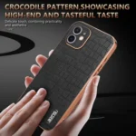AZNS Electroplated Frame Crocodile Texture Full Coverage Phone Case, For iPhone 12, For iPhone 12 Pro Max, For iPhone 12 Pro, For iPhone 11 Pro Max - Image 8
