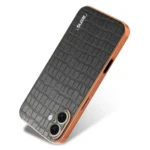 AZNS Electroplated Frame Crocodile Texture Full Coverage Phone Case, For iPhone 16, For iPhone 15 Pro Max, For iPhone 15 Pro, For iPhone 15 Plus - Image 3