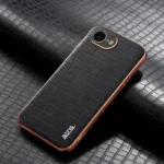 AZNS Electroplated Frame Crocodile Texture Full Coverage Phone Case, For iPhone 16e, For iPhone 16 Pro Max, For iPhone 16 Pro, For iPhone 16 Plus - Image 2