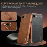 AZNS Electroplated Frame Crocodile Texture Full Coverage Phone Case, For iPhone 16e, For iPhone 16 Pro Max, For iPhone 16 Pro, For iPhone 16 Plus - Image 3